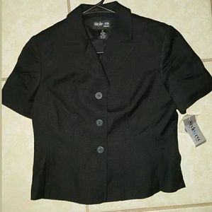 Style & co black womens blazer size-8p